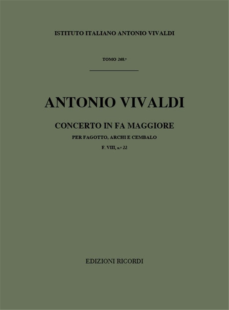 Concerti Per Fg., Archi E B.C.: In Fa Rv 486